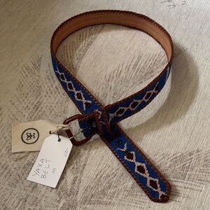 Blue and Brown Patterned Belt